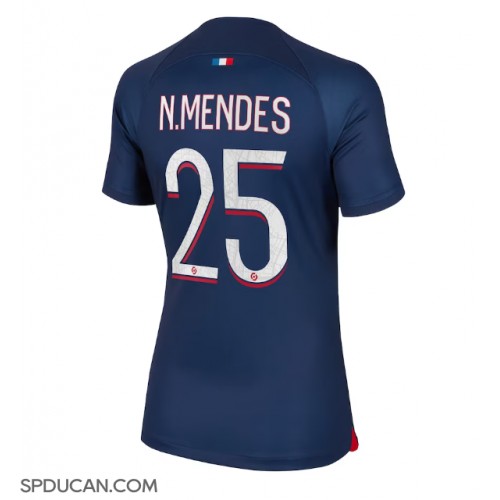 Zenski Nogometni Dres Paris Saint-Germain Nuno Mendes #25 Domaci 2023-24 Kratak Rukav